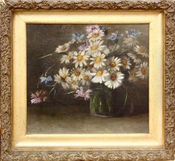 Still Life With Daisies Oil Painting by Edith White