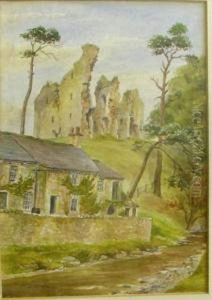 Thirlwall Castle, Northumberland Oil Painting by Edward Towry White