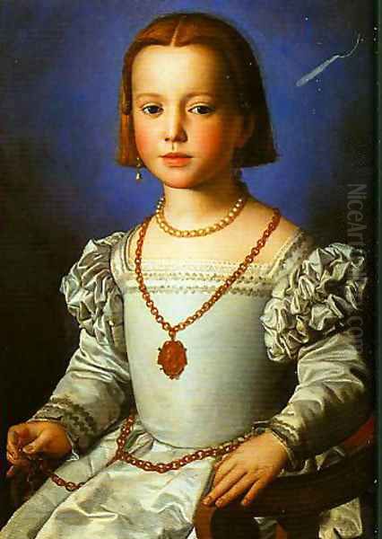 Portrait of Bia Oil Painting by Agnolo Bronzino