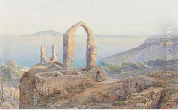 View Of Neapolitan Coastline Oil Painting by James Talmage White