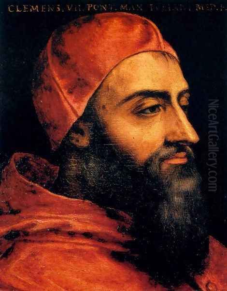 Portrait of Pope Clement VII Oil Painting by Agnolo Bronzino