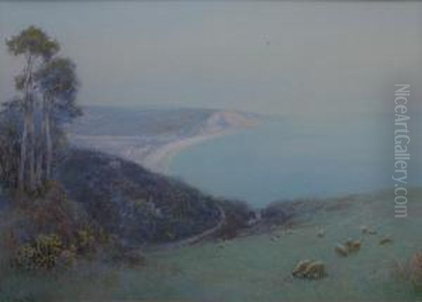 Above Porlock Bay Oil Painting by John White