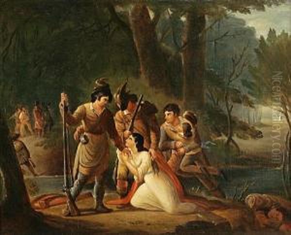 Sergeants Jasper And Newton Rescuing American Prisoners From The British. Oil Painting by John Blake White