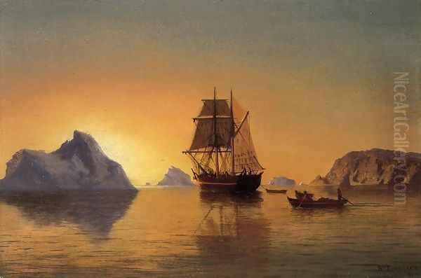 An Arctic Scene Oil Painting by William Bradford