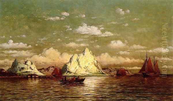 Arctic Harbor Oil Painting by William Bradford