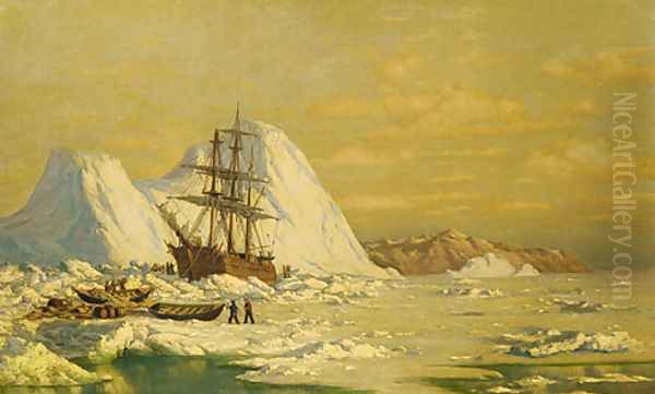 An Incident Of Whaling Oil Painting by William Bradford