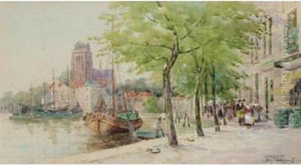 Dordrecht Oil Painting by Elizabeth Whitehead