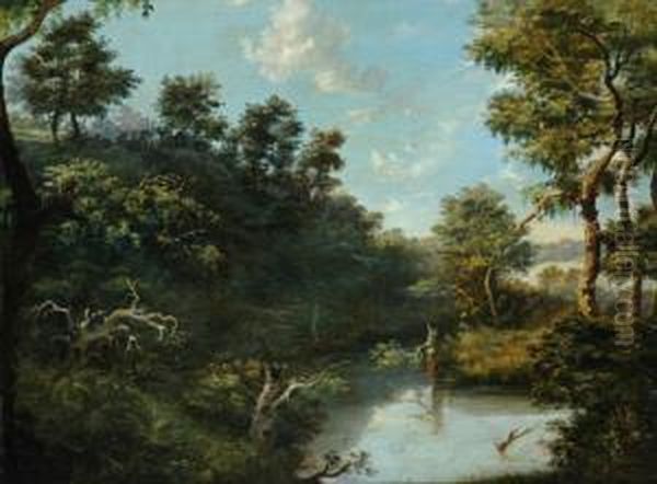 Upper Yarra Oil Painting by Isaac Whitehead