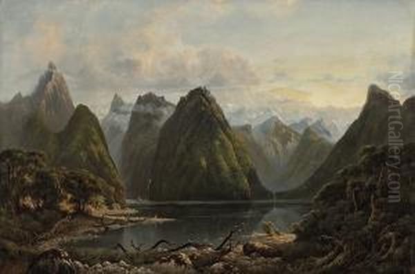 Milford Sound, New Zealand Oil Painting by Isaac Whitehead