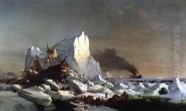 Sealers Crushed by Icebergs Oil Painting by William Bradford