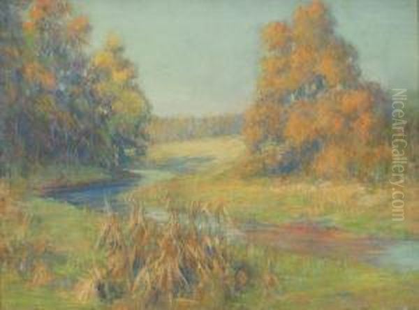 Swamp Maple Oil Painting by Frank Reed Whiteside