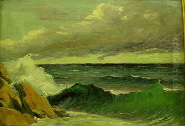 Breakers Oil Painting by Frank Reed Whiteside