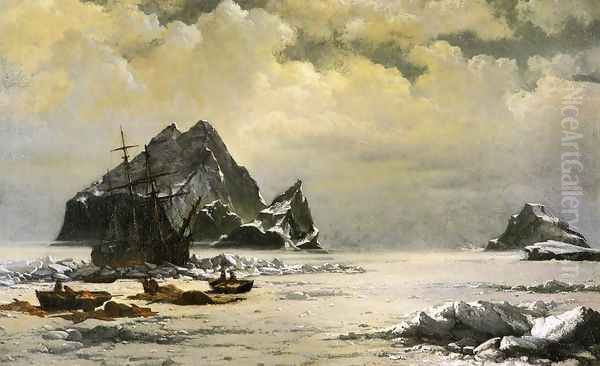 Morning On The Artic Ice Fields Oil Painting by William Bradford