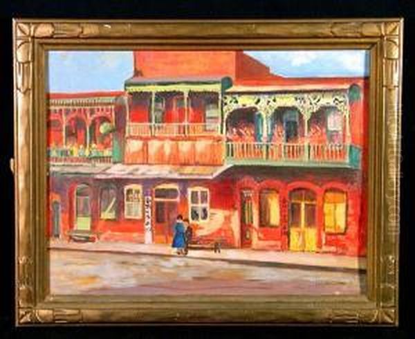 Old Chinatown - Los Angeles Oil Painting by Lillian Whiting