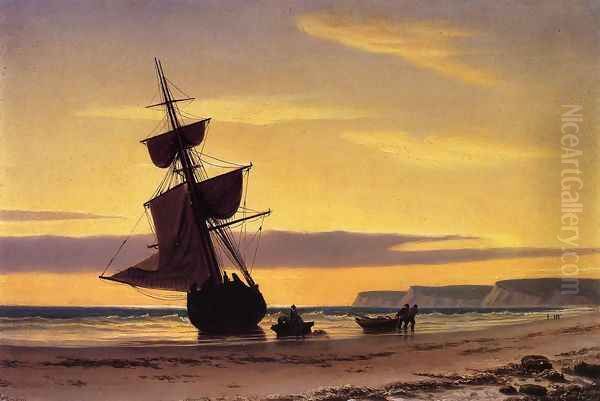 Coastal Scene Oil Painting by William Bradford