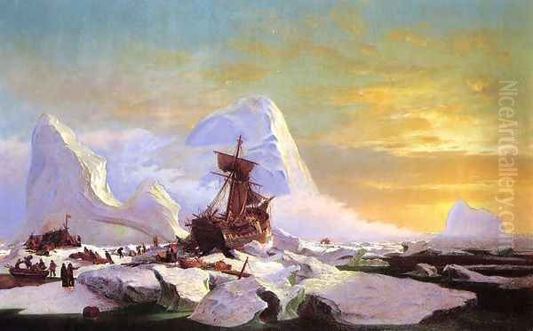 Crushed In The Ice Oil Painting by William Bradford