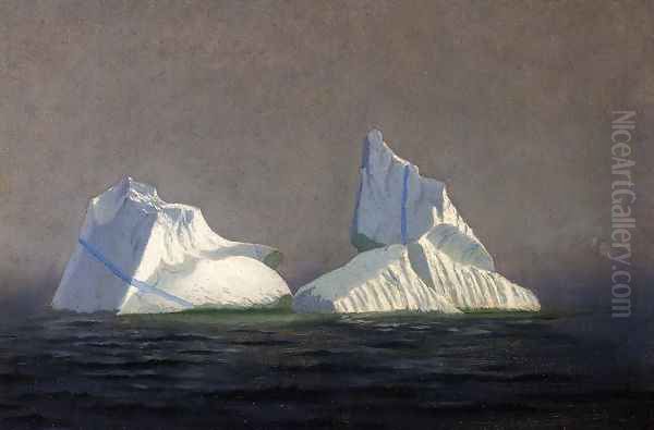 Icebergs Oil Painting by William Bradford