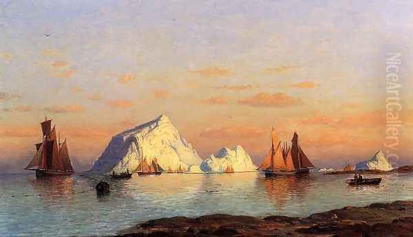 Fishermen Off The Coast Of Labrador Oil Painting by William Bradford