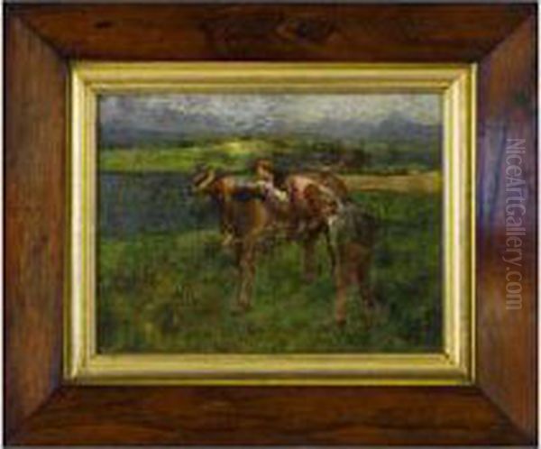 Harvesters Oil Painting by John Barnard Whittaker