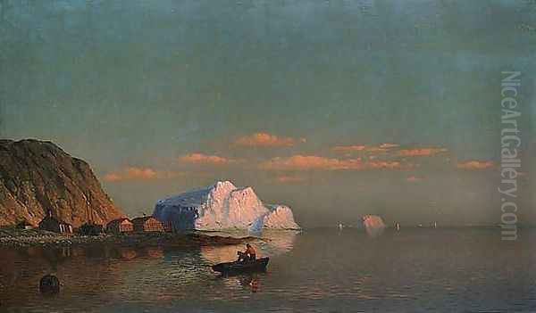 Sunset, Cape St. Michaels, Labrador Oil Painting by William Bradford