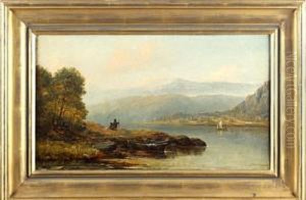 Highland Lake Scene Oil Painting by Harry Armstrong Whittle