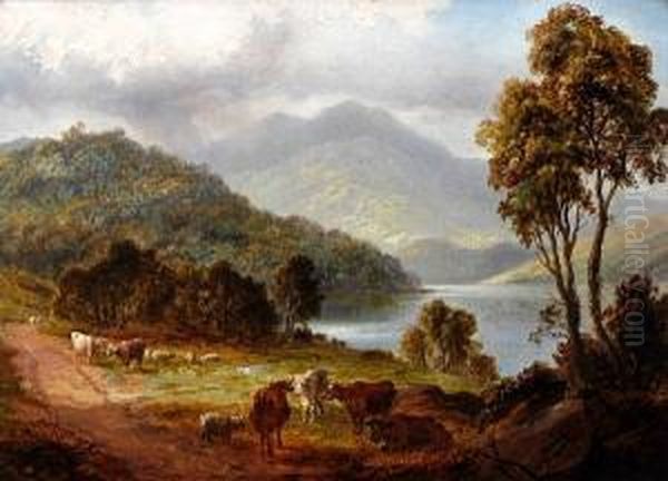 Loch Vanndener Oil Painting by Thomas Ii Whittle