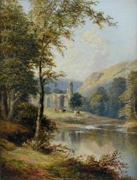 View Of Bolton Abbey Oil Painting by Thomas Ii Whittle