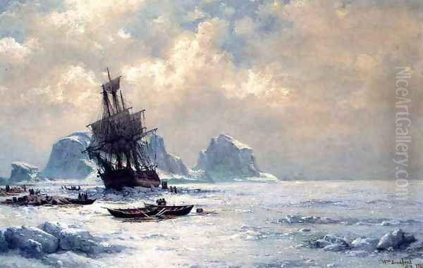 Caught in the Ice Oil Painting by William Bradford