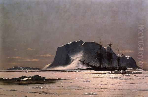 Freeing a Square Rigger Oil Painting by William Bradford