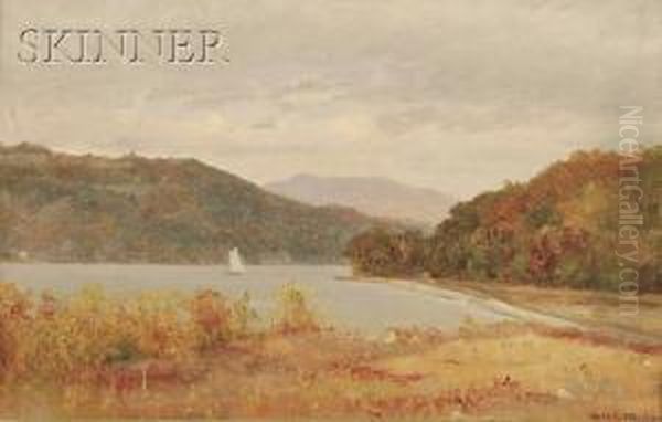 A Grey Day On The Hudson Oil Painting by Thomas Worthington Whittredge