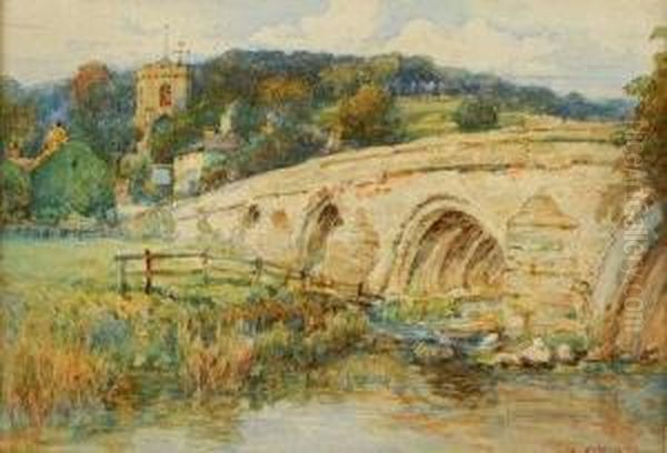 'the Bridge Oil Painting by George Whyatt