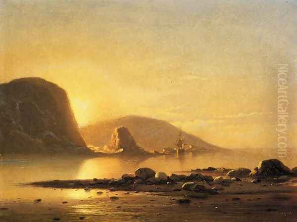 Sunrise Cove Oil Painting by William Bradford