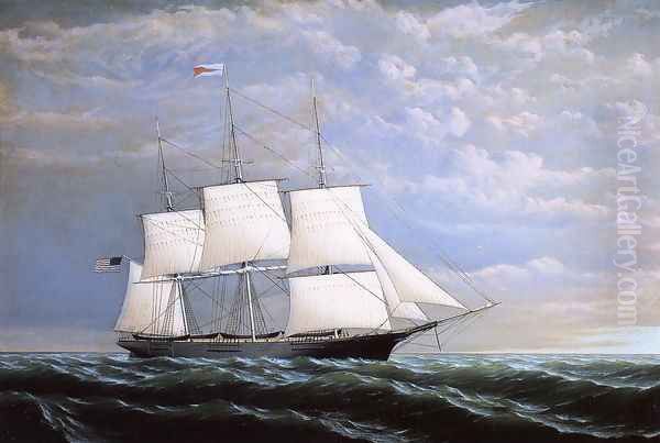 Whaleship 'Syren Queen' of Fairhaven Oil Painting by William Bradford