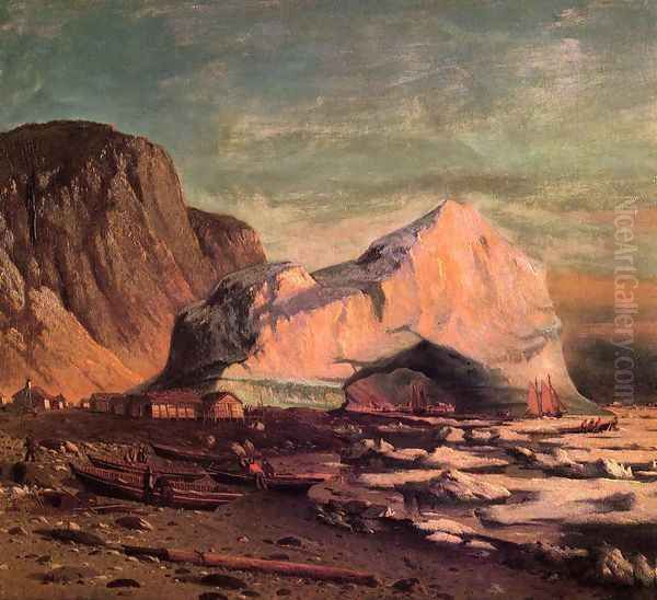 The Ice Gate of Cape St. Michael Oil Painting by William Bradford