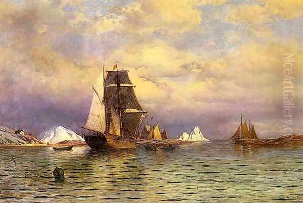 Looking out of Battle Harbor Oil Painting by William Bradford