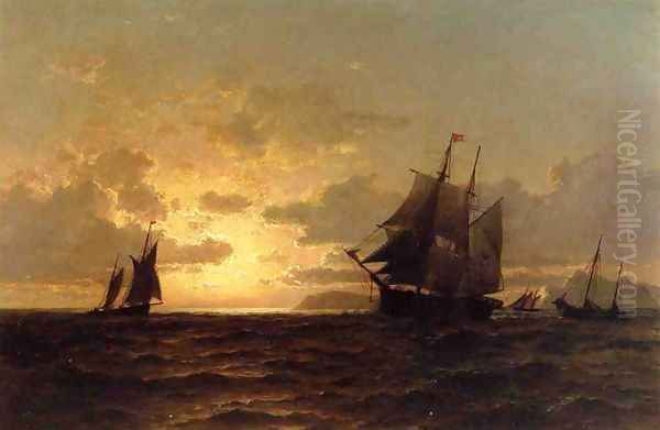 Return of the Whales Oil Painting by William Bradford