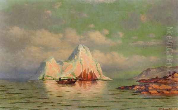 Fishing Boats on the Coast of Labrador Oil Painting by William Bradford