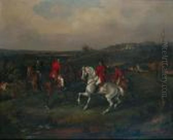 The Meet Before The Hunt 1848 Oil Painting by Richard Dodd Widdas