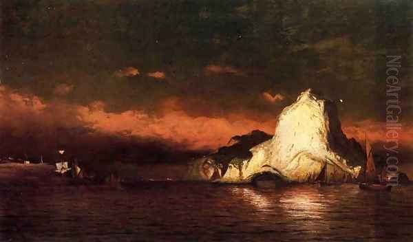 Perce Rock, Belle Isle Straits Oil Painting by William Bradford