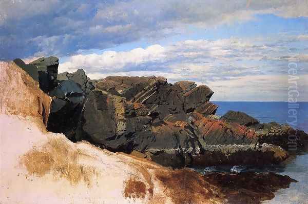 Rock Study at Nahant, Massachusetts Oil Painting by William Bradford