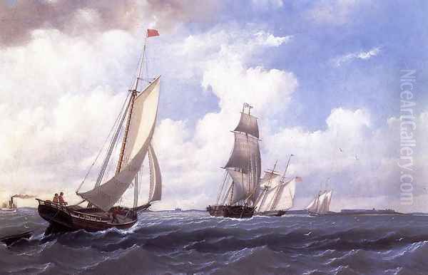 The ' Mary' of Boston Returning to Port Oil Painting by William Bradford