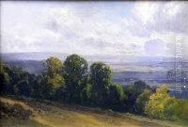 Landscape Near Exeter Oil Painting by Frederick John Widgery