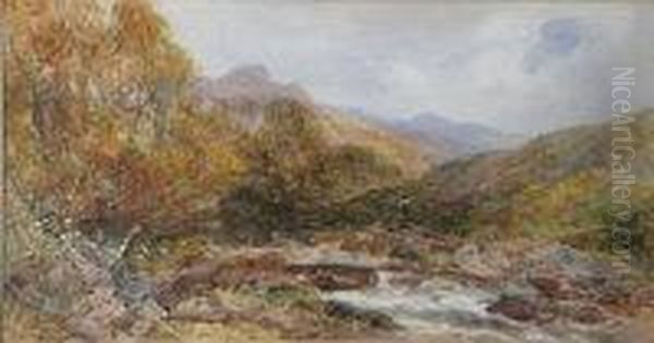 Moorland River Oil Painting by William Widgery