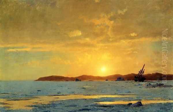 The Panther, Icebound Oil Painting by William Bradford