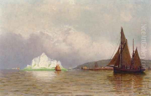 Labrador Fishing Settlement Oil Painting by William Bradford