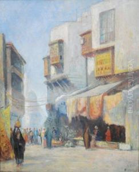  Marche Au Caire  Oil Painting by Hans Widmer