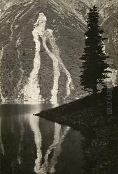 Morskie Oko Oil Painting by Antoni Wieczorek