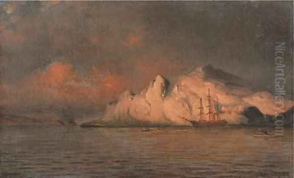 The Panther Among Icebergs Oil Painting by William Bradford