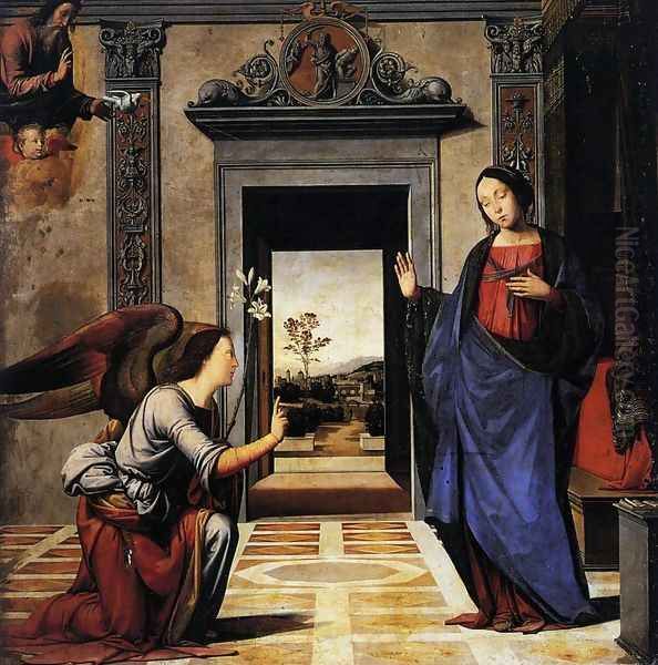 Annunciation 1497 Oil Painting by Fra Bartolomeo