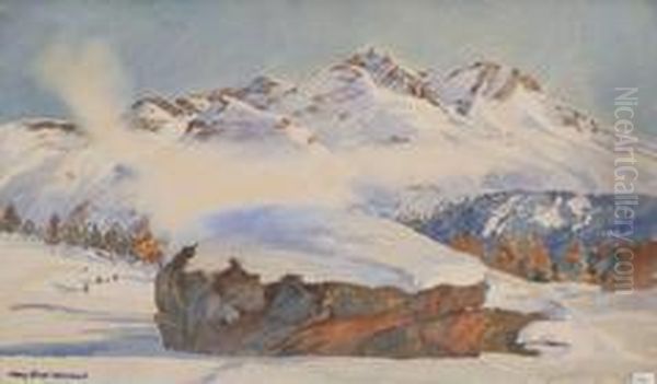 Rosatsch, St. Moritz. Oil Painting by Hans Beat Wieland